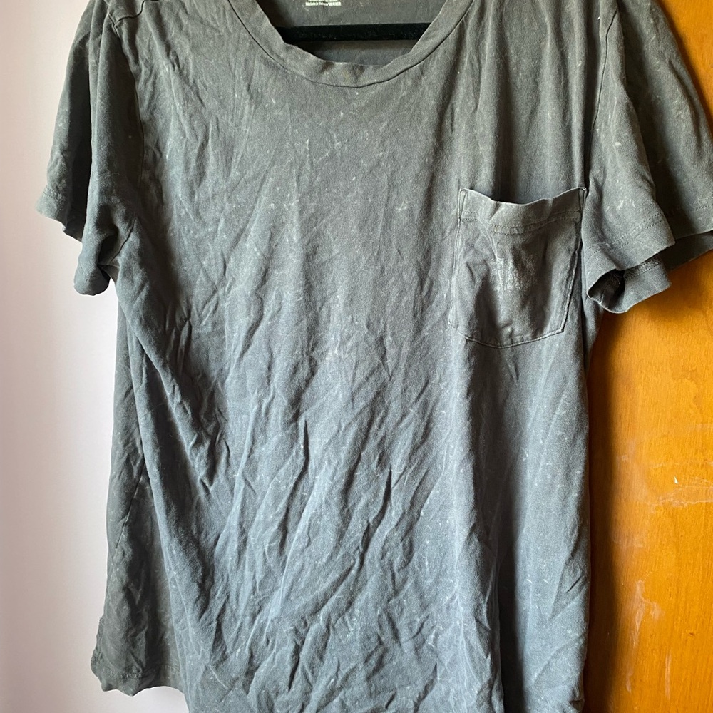 PINK gray pocket tee